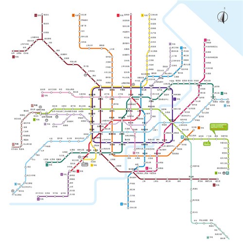 上海地铁线路图 v2021